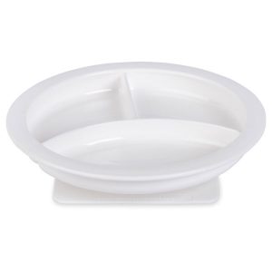 Round Scoop Dish, Non-Skid Adaptive Plate